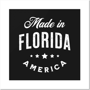 Made In Florida, USA - Vintage Logo Text Design Posters and Art